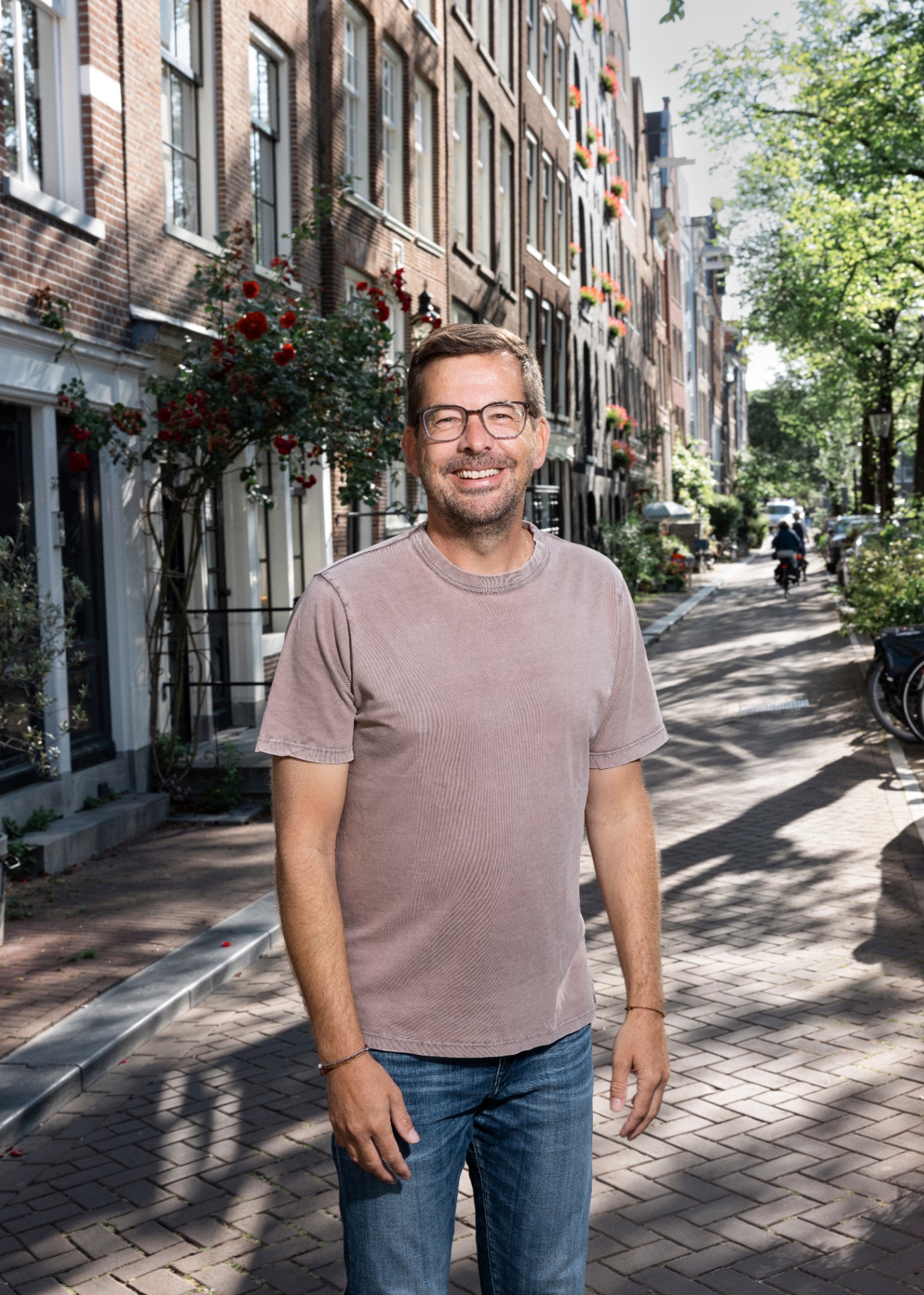 Dennis Gerrits on an Amsterdam canal bridge